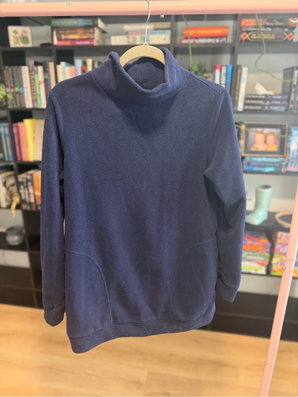 Navy Turtleneck Pullover Sweater